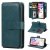 iPhone X/XS Multi-function 10 Card Slots Wallet Leather Case Dark Green