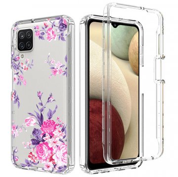 Samsung Galaxy A12 5G Clear Bumper TPU Rose Flowers Case