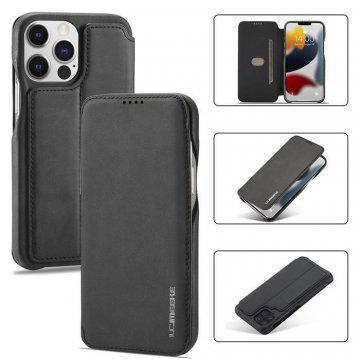 LC.IMEEKE iPhone 13 Pro Max Wallet Card Slot Magnetic Case Black