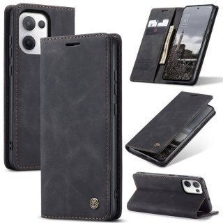 CaseMe OPPO Reno13 Wallet Magnetic Suede Leather Case Black