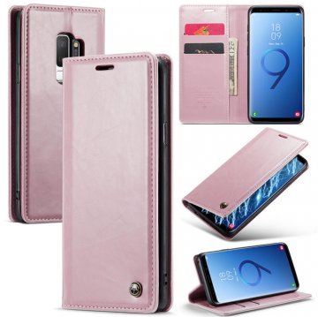 CaseMe Samsung Galaxy S9 Plus Wallet Kickstand Magnetic Case Pink