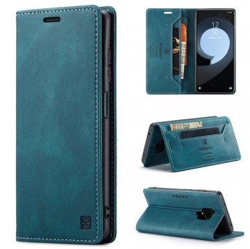 Autspace Xiaomi Redmi Note 9S Wallet Kickstand Magnetic Case Blue