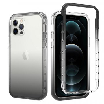 iPhone 12/12 Pro Shockproof Clear Gradient Cover Black