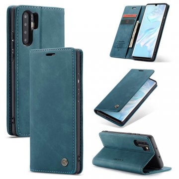 CaseMe Huawei P30 Pro Retro Wallet Stand Magnetic Case Blue