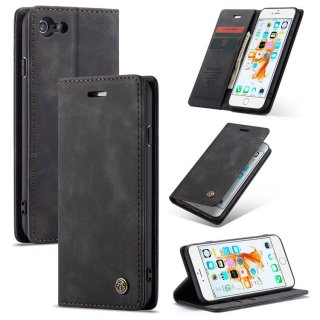 CaseMe iPhone 6/6s Retro Wallet Stand Magnetic Flip Case Black