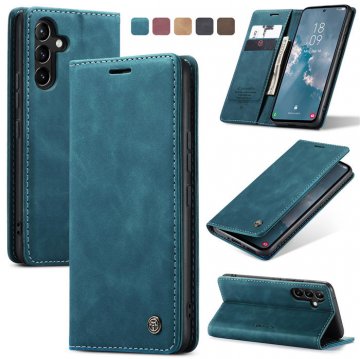 CaseMe Samsung Galaxy A54 Wallet Luxury Leather Case Blue