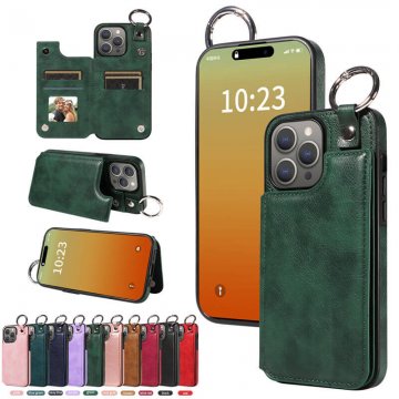 Card Holder Kickstand PU Leather Phone Case Cover Green