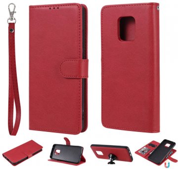Xiaomi Redmi 10X 5G Wallet Detachable 2 in 1 Stand Case Red