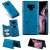 Samsung Galaxy Note 9 Bee and Cat Card Slots Stand Cover Blue