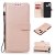 Samsung Galaxy A20e Wallet Kickstand Magnetic Leather Case Rose Gold