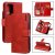 Samsung Galaxy A52 5G Wallet 9 Card Slots Magnetic Case Red