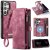 CaseMe Samsung Galaxy S26 Ultra 2-in-1 Magnetic RFID Wallet Case with Wireless Charging & Wrist Strap Red