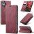 CaseMe iPhone 17 Wallet Magnetic Suede Leather Case Red