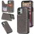 iPhone 12 Mini Embossed Wallet Magnetic Stand Case Gray