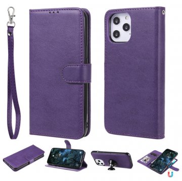 iPhone 12 Pro Max Wallet Magnetic Detachable 2 in 1 Case Purple