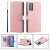 Samsung Galaxy Note 20 Wallet Kickstand Magnetic Case Rose Gold