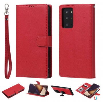 Samsung Galaxy Note 20 Ultra Wallet Detachable 2 in 1 Case Red