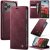 CaseMe iPhone 17 Pro Magnetic Wallet Case with RFID Blocking Red