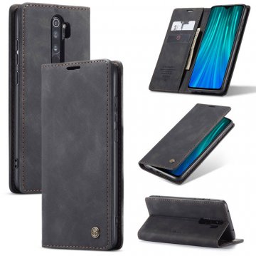 CaseMe Xiaomi Redmi Note 8 Pro Wallet Stand Magnetic Flip Case Black