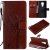 Motorola Moto G9 Play Embossed Tree Cat Butterfly Wallet Stand Case Brown