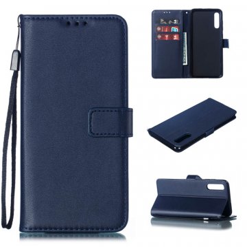 Samsung Galaxy A50 Wallet Kickstand Magnetic Leather Case Dark Blue