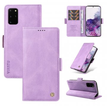 YIKATU Samsung Galaxy S20 Plus Skin-touch Wallet Kickstand Case Purple