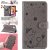iPhone 11 Embossed Cat Bee Wallet Magnetic Stand Case Gray