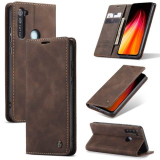 CaseMe Xiaomi Redmi Note 8 Wallet Kickstand Magnetic Flip Case Coffee