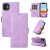 YIKATU iPhone 11 Skin-touch Wallet Kickstand Case Purple
