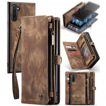 CaseMe Samsung Galaxy Note 10 Wallet Case with Wrist Strap Coffee