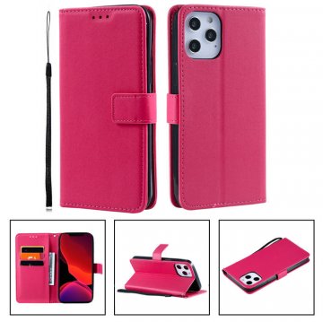 iPhone 12/12 Pro Wallet Kickstand Magnetic PU Leather Case Rose