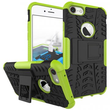 Hybrid Rugged iPhone SE 2020 Kickstand Shockproof Case Green