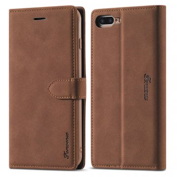 Forwenw iPhone 7 Plus/8 Plus Wallet Magnetic Kickstand Case Brown