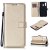 Samsung Galaxy A20 Wallet Kickstand Magnetic Leather Case Gold