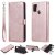 Samsung Galaxy A21S Wallet Detachable 2 in 1 Stand Case Rose Gold