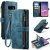 CaseMe Samsung Galaxy S10 Wallet Kickstand Retro Case Blue
