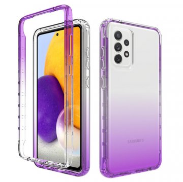 Samsung Galaxy A72 Shockproof Clear Gradient Cover Purple