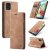 CaseMe Samsung Galaxy A71 Wallet Kickstand Magnetic Case Brown