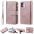 iPhone 12 Wallet Magnetic Stand PU Leather Case Rose Gold