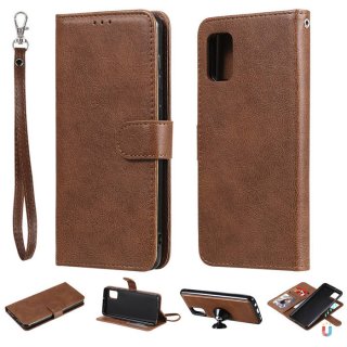 Samsung Galaxy A31 Wallet Detachable 2 in 1 Stand Case Brown