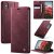 CaseMe iPhone XS Max Magnetic Wallet Case with RFID Blocking Red