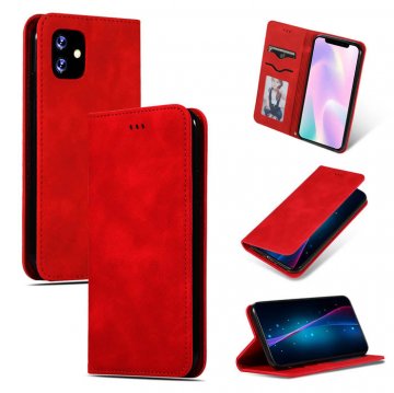 iPhone 11 Magnetic Flip Wallet Stand Shockproof Case Red