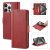 LC.IMEEKE Wallet Kickstand Magnetic Buckle Phone Case Red