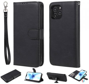 iPhone 12 Pro Wallet Magnetic Detachable 2 in 1 Case Black