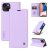 YIKATU iPhone 13 Wallet Kickstand Magnetic Case Purple