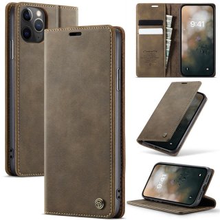 CaseMe iPhone 11 Pro Magnetic Wallet Case with RFID Blocking Coffee