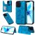 iPhone 12 Pro Luxury Butterfly Magnetic Card Slots Stand Case Blue