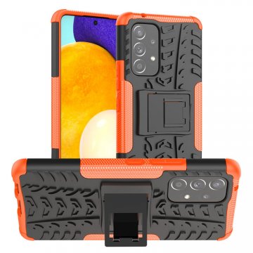 Samsung Galaxy A53 5G Anti-Slip Hybrid Kickstand Case Orange