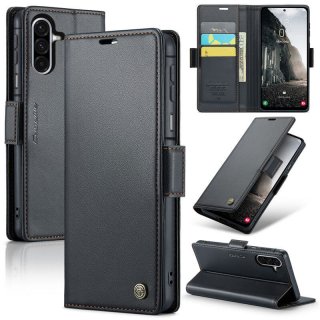 CaseMe Samsung Galaxy A17 Wallet RFID Blocking Magnetic Buckle Case Black