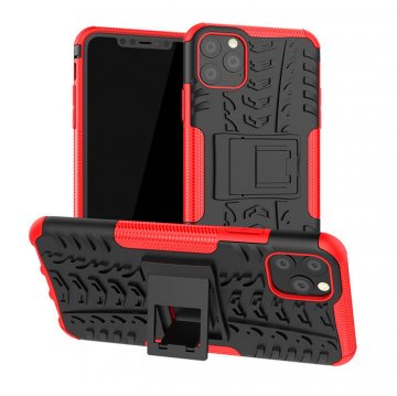 Hybrid Rugged iPhone 11 Pro Max Kickstand Shockproof Case Red